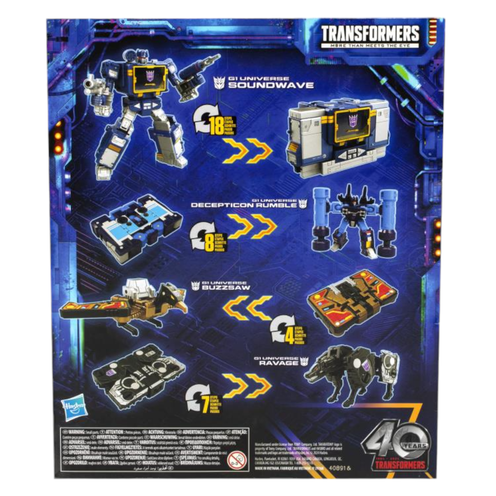 Transformers G1 Universe Legacy United Leader Soundwave - Rumble - Buzzsaw - Ravage