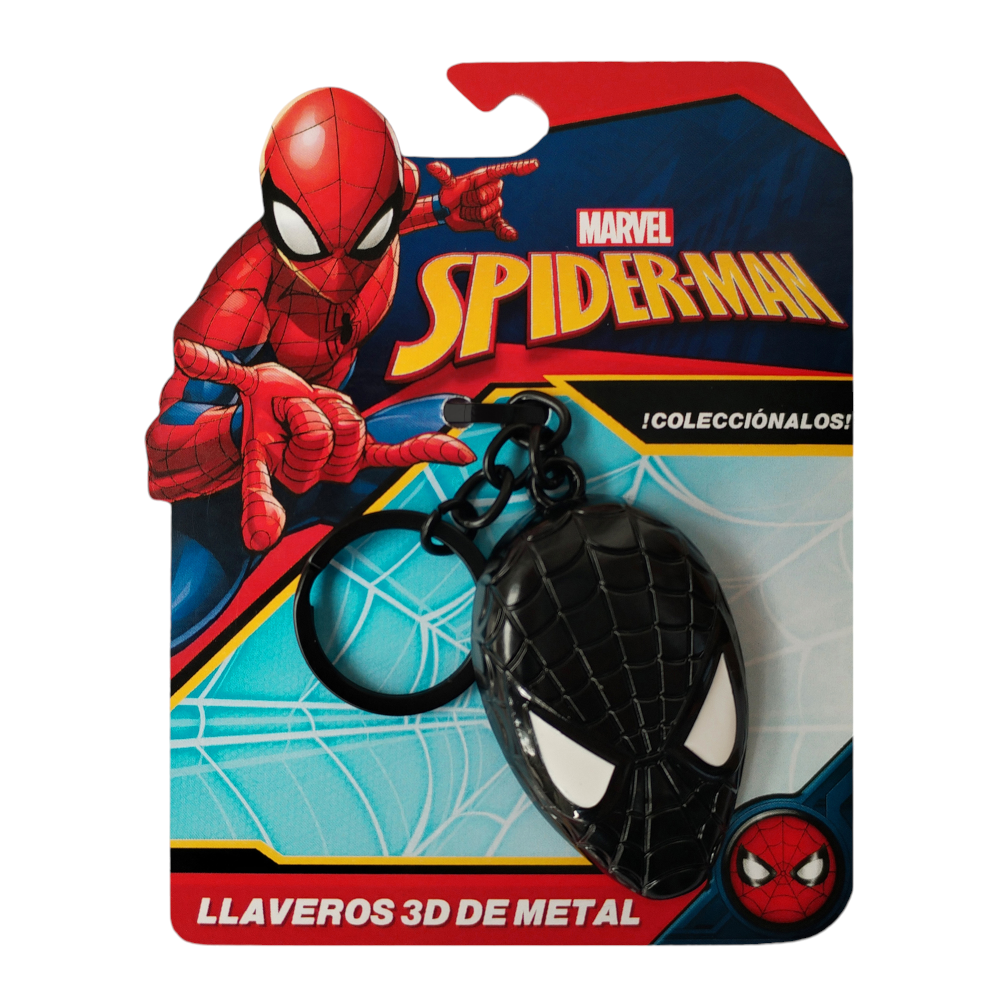 Marvel Avengers Spider-Man Simbiote Máscara Llavero Metal