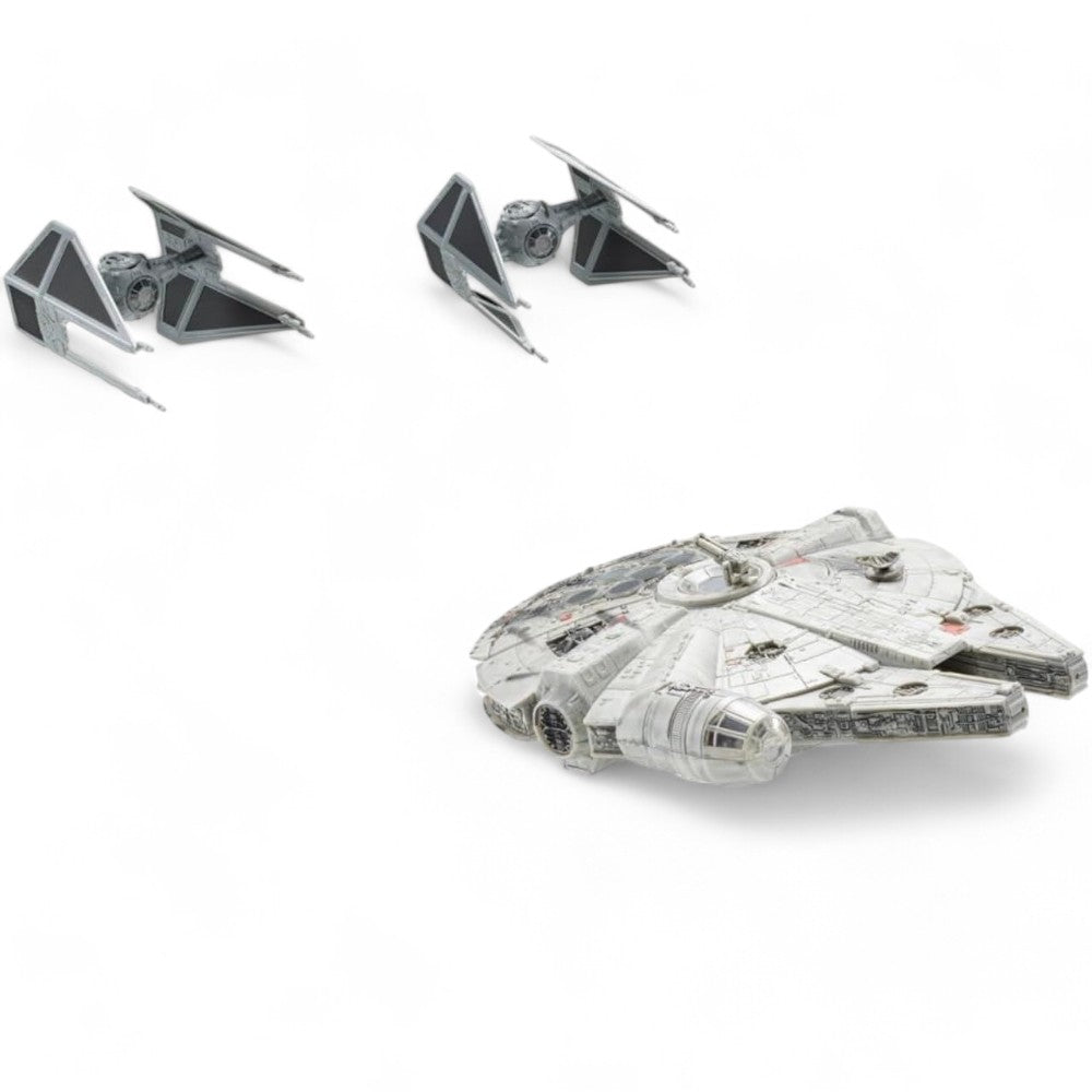 Star Wars Micro Galaxy Squadron: Destroy the Death Star Battle Pack - Millennium Falcon & Tie Interceptors