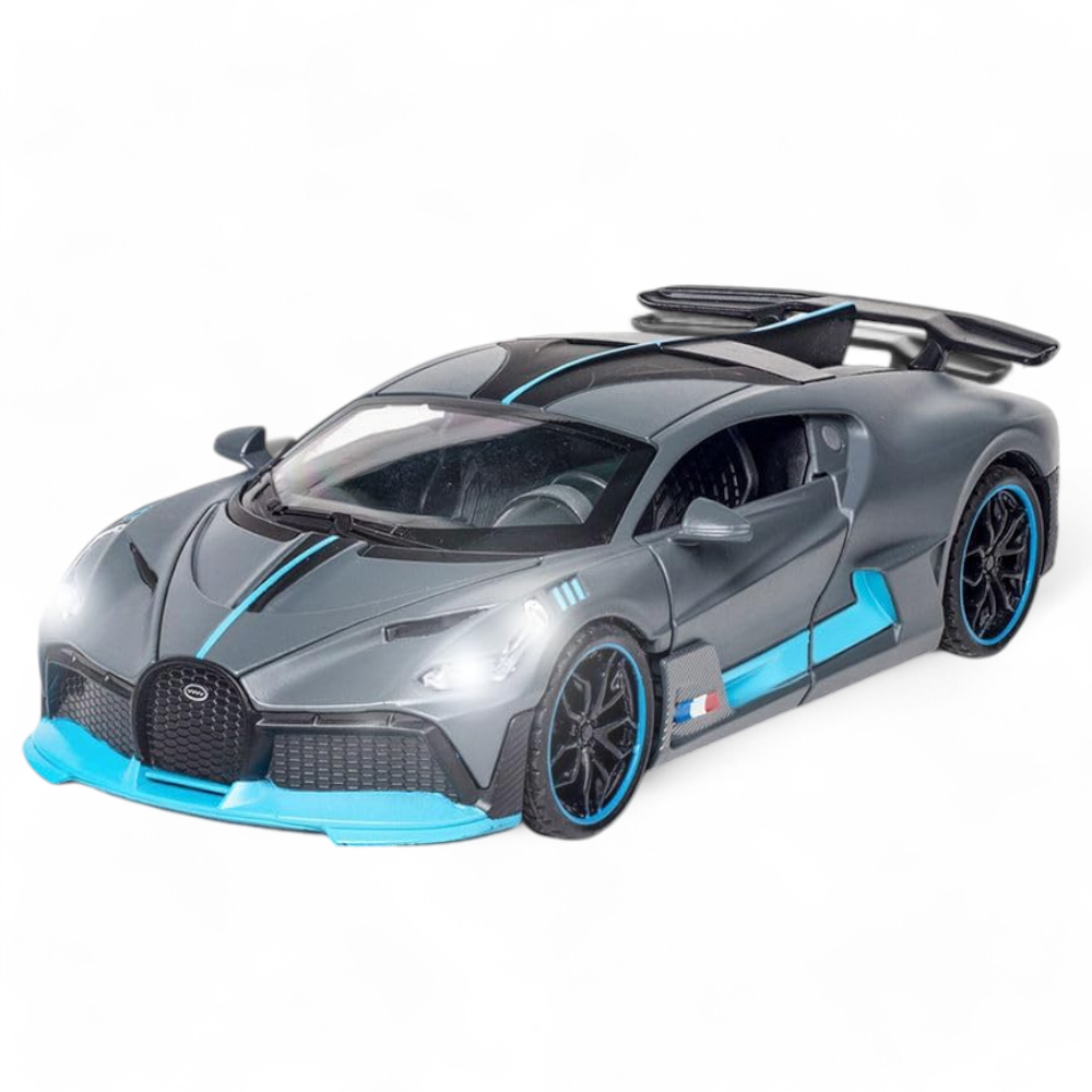 Bugatti Divo Gris Luces y Sonido 1/30