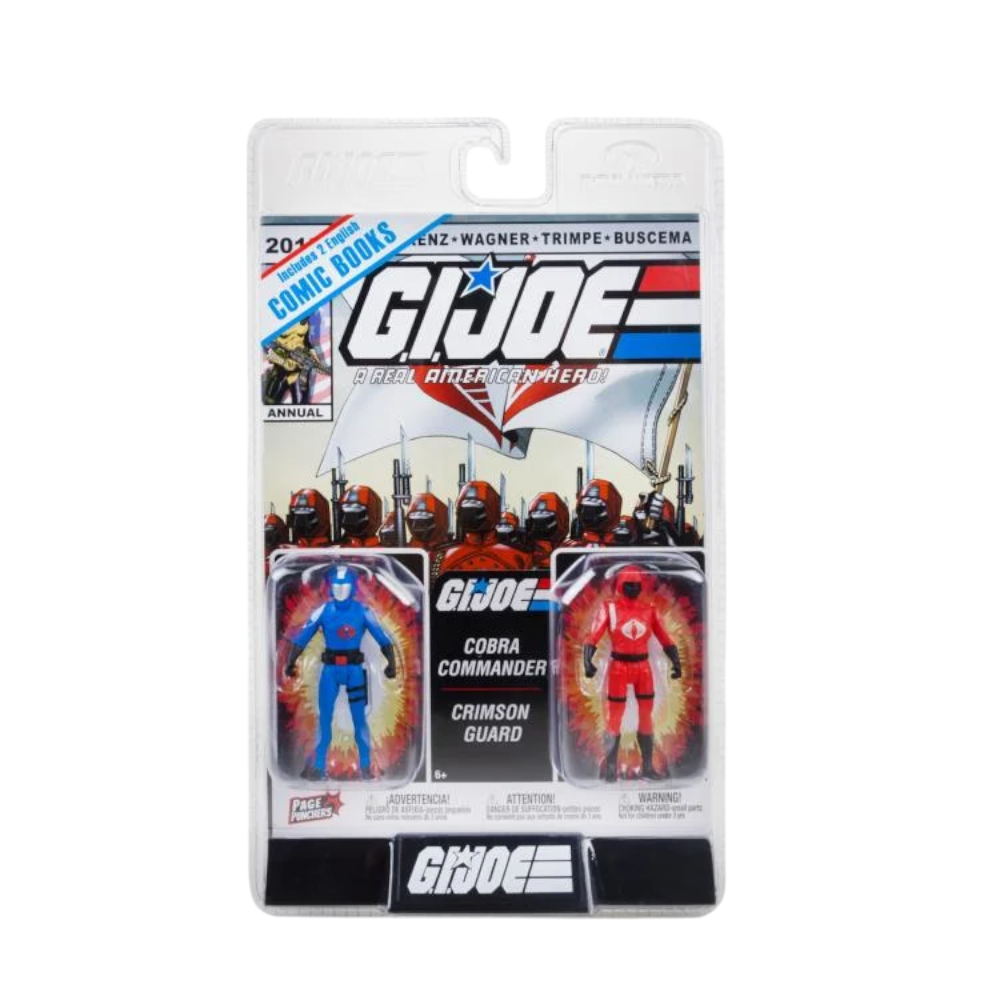 G.I. Joe Page Punchers Cobra Commander & Crimson Guard 3" 2-Pack & Comic