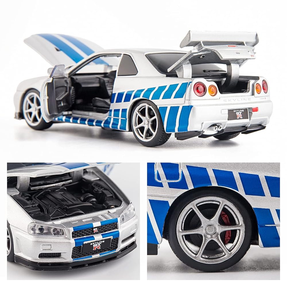 Nissan Skyline GTR R34 Luces y Sonido 1/32