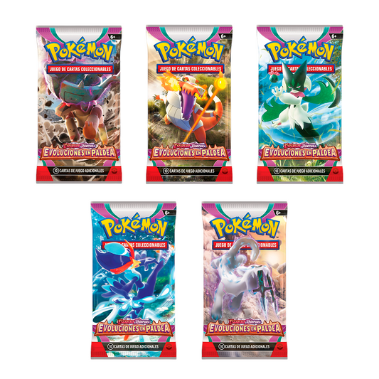 Pokémon TCG: Escarlata y Purpura Evoluciones en Paldea Sobres Español